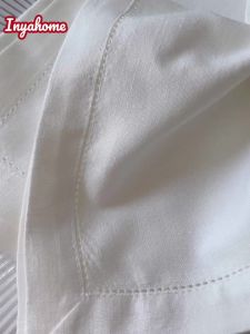 Khăn Ăn Bằng Vải Lanh Trắng 40x40cm Khăn Ăn Trên Bàn Thanh Lịch Cho Đám Cưới Tiệc Sinh Nhật Lễ Hội Bàn Ăn - Bộ 1/5/10