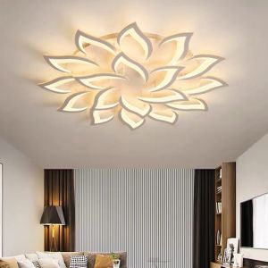 LED Ceiling Lamp Nordic Style Flower Ceiling Light Modern Acrylic Petal Chandelier Flush Mount LED Ceiling Light for Living Room Bedroom