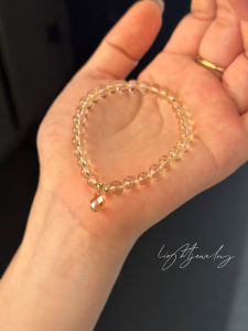 Flashy Yellow Crystal Bracelet Natural Unoptimized Lemon Yellow Energy Crystal Wealth Attracting Floating Light Sparkling Hand Accessory