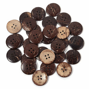 30-100pcs/lot 15/25mm Vintage Coconut Shell Round Button 4 Hole Button For Jewelry Making DIY Crafts Sewing Clothes Accessories