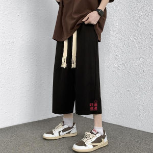 Loose Fit Casual Shorts for Men Summer Thin Style Sporty Seven-Foot Pants Teenage Students High School Boys Fashionable Trousers