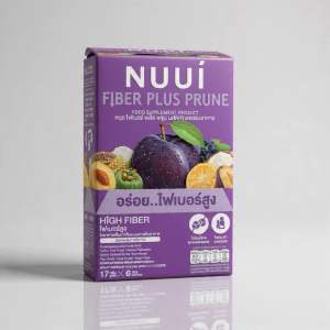 Nuui Fiberry Prune หนุย ไฟเบอร์รี่พรุน 17 กรัม บรรจุ 6 ซอง