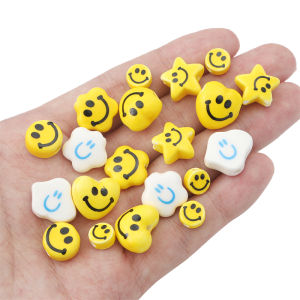 5/10pcs Smile Beads Ceramic Porcelain Smile Beads Charm for DIY Bracelet Jewelry Making Accessories