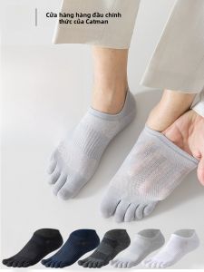 Tất thuyền nam MiiOW  vải cotton kháng khuẩn thấm mồ hôi năm ngón - mùa hè