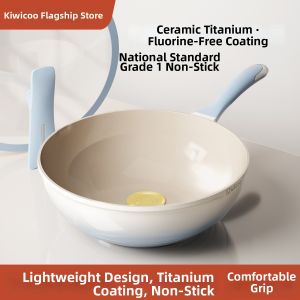 KIWICOO | Non-Stick Ceramic Fry Pan for Gas and Electric Stoves