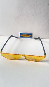 KACAMATA SULTAN SOMB=ONG THUG LIFE THUGLIFE KUNING YELLOW DOUBLE STRIP AKSESORIES