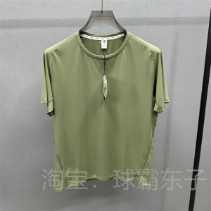 Dipinxi Summer Mens Sport Casual Quick Dry Solid Color Short Sleeve T-Shirt Lightweight Cool Feeling Tech Fabric Top