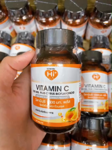 HI PLUS VITAMIN C 1000 MG. PLUS CITRUS BIOFLAVONOID ไฮ-พลัส วิตามิน ซี พลัส ซิตรัสไบโอฟลาโวนอยด์ 30 เม็ด (1ขวด)