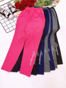 Quần legging bé gái thêu chữ size 16-34kg