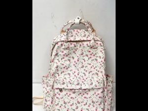 WYK137 Tas Ransel Wanita Sekolah Floral Mochila Backpack School Impor TKM