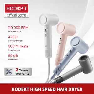 HODEKT High Speed Hair Dryer 1600W 63.3M/S 110000Rpm 500 Million Neagtive Ions Lightweight Hyper