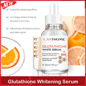 Lanthome Glutathione Whitening Serum Fade Black Dark Spots Vitamin C Defects Reduce Facial Oil Brightening Firming For Women Lanthome Teeth Whitening Review Skin Whitening Soap Glutathione - Lazada