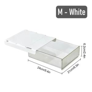 Under Desk Hidden Drawer Organizer Box Large Capacity Under Desk Drawer Office Underwear Storage Box Clear Drawers Organizer