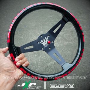 Elevo Spring Wheel Crown Edition Steering Wheel Black - Red
