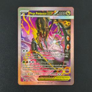 Funism | Self Made English Mega Rayquaza ex High Quality Fan Art Custom Cards Game Collection Texture Card Toy