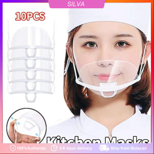 10 Pieces Reusable Food Mask Transparent Mouth Mask Transparent Safety Hygiene Face Mask Sanitary