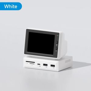Hagibis | Hagibis 3.5inch IPS Mini Screen AIDA64 Mini PC CPU RAM HDD Data Monitor Display Sub Screen with USB C Hub for Laptop PC MacBook