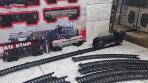 CWVS TRAIN TOY RAIL KING CLASSIC VINTAGE TRAIN WITH LIGHT AND SOUND TOY FOR KIDS AND CHILDREN