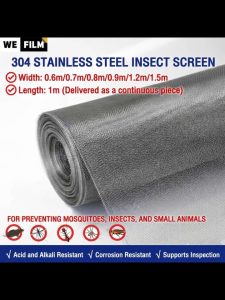 (Local delivery)304 Stainless Steel Wire Mesh Window Mesh 18 Mesh Metal Mesh Anti-mosquito Flies Window Screen for Protective Garden Door Screen Net