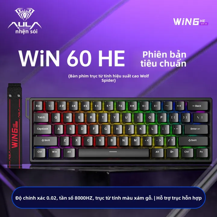 AULA | Bàn phím cơ Magnetic AULA WiN 60 HE PRO, Switch Hall Effect, Rapid Trigger (RT) Tùy Chỉnh, Chuyên Game FPS Valorant CSGO | BigBuy360 - bigbuy360.vn AULA | Bàn phím cơ Magnetic AULA WiN 60 HE PRO, Switch Hall Effect, Rapid Trigger (RT) Tùy Chỉnh, Chuyên Game FPS Valorant CSGO | BigBuy360 - bigbuy360.vn