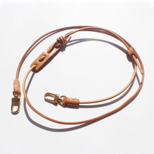 Adjustable Original Shanchang Cowhide Phone Strap Crossbody Double Hook Buckle Top Layer Leather Lanyard for Digital Accessories