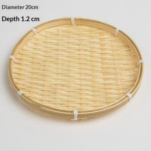 New Handwoven Natural Bamboo Tray Sturdy Eco Friendly For Storage Serving Home Decor