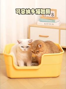 XL Extra Deep Cat Litter Box Toilet Kucing Cat Bekas Pasir Kucing Besar 猫砂盆 猫厕