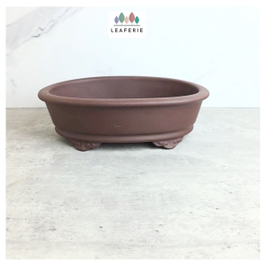 The Leaferie Bonsai Pot / Tray (Series 97) Oval Plant pot Zisha Flowerpot Purple Sand Planter