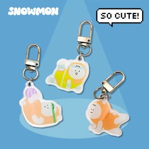 Móc khóa acrylic Snowmon Moni tập luyện thể dục