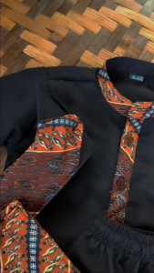 Setelan Pangsi Anak Walaziz Motif dengan Beskap Dodot Cindai Rebo Nyunda - Baju Adat Tradisional