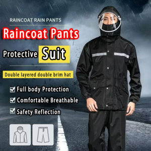 Rain Coat Set Motorbike Rainsuit Rain Cloth Shirt Bike Bicycle Outdoor Waterproof Rain Elastic Rainsuit High Quality Waterproof Reflective Raincoat Baju Hujan 雨衣