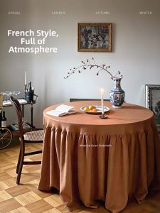 French Style High-End Cotton Linen Tablecloth