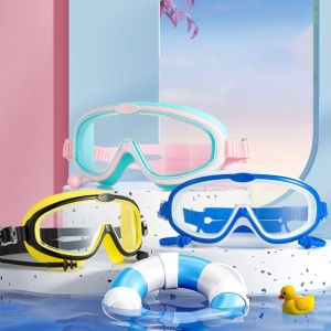 BDLWO Big Frame Kids Swimming Anti-fog Wide View Childrens Useful High Definition Swim Eyewear