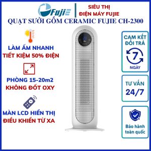 Quạt sưởi gốm Ceramic FujiE CH-2300 Máy sưởi ấm để sàn 20m2 - Điều khiển từ xa - Nhập khẩu chính hãng - Bảo hành toàn quốc 12 tháng - Lazada
