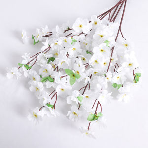 1/5Pcs Peach Blossom Artificial Flowers Bouquet Silk Fake Flowers for Home Decor Garden Wedding Decoration Outdoor Vase Ornament