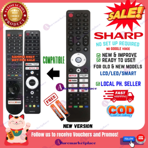 SHARP SMART TV Remote Universal NO CODE Replacement SHARP TV Remote LC-45UA6800X LC-45UA6500X GB326WJNA 2T-C32EG1i 2T-C42EG1i 2T-C50EG1i 4T-C50EK2X 4T-C55EK2X GB238WJSA GB238WJN1 LC-65UE630X 4TC55FJ1X 4T-C65FJ1X