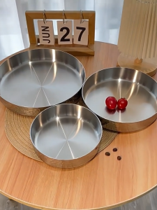 Khay inox kiêm chảo nấu nướng được trên mọi loại bếp khay kiêm chảo Chockmen đúc nguyên khối inox 18/10 khắc vân cao cấp
