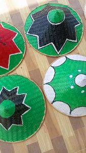 Caping lukis karnaval anak motif unik - topi caping petani lukis