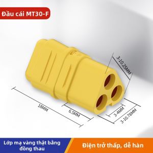 kuicc | Đầu Kết Nối 3 Chân Mạ Vàng 2mm