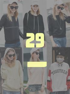 Retro American Long Sleeve round Neck Sweatshirt Women Loose Top Pure Color Spring Autumn New Arrival Single Piece 29