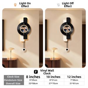 CTYLIGHTZ | Creative Retro 3D Clock Wall Clock