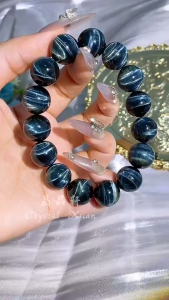 [现货] 14mm 蓝虎眼手串｜稳重强护 × 清晰洞察 × 事业增强力｜Blue Tiger Eye Bracelet｜Grounding • Insight • Success