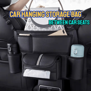 Car Seat Storage Bag Bag Rack Multifunctional Armrest Box Storage Net Pocket Seat Back Tissue Box Storage Net Pocket