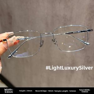 Chuming | Korean Luxury Light Silver Full Rim Prescription Eyeglasses 8g