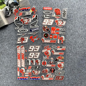 93 Marquis Stickers Motorcycle Reflective Stickers Riding Helmet Stickers Honda Motorcycle Modification Stickers Racing Sponsor Helmet Decal Waterproof Accessory