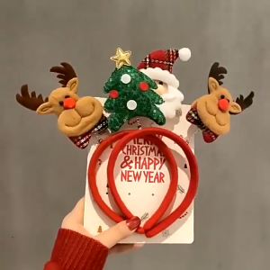 Christmas Headdress Cute Santa Claus Headband Holiday Decoration Gift Fashion Xmas Hair Accessories
