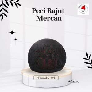 Peci Rajut Mercan Kopiah Haji Dewasa Anak Bayi Elastis Nyaman