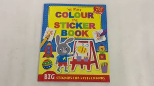 My First Colour & Sticker Book For Kids To Color Pages of Animals With Big Stickers