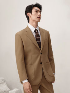 Wool High-end Casual to Formal Brown Suit