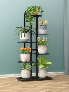 Flower Rack Storage Plant Placement Livingroom Balcony Rust Proof Frame Potted Multi Layer Plant Rak Bunga Storan Floor Standing Wrought Iron 花架铁艺花盆架